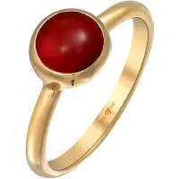Elli Ring 925 Sterling Silber in Gold | Gr.: 52