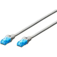 Digitus Ecoline Patch-Kabel RJ-45 M M 5 m UTP CAT 5e mit Knickschutz Grau (DK-1512-050)