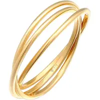 Elli Ringe - Ring Wickelring Trio Basic 375 Gelbgold - Gr. 58 MM - in Gelbgold - für Damen