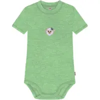 Normani Outdoor Sports Baby Kurzarm Body - 100% Bio-Merinowolle in Grün | Gr.: 68