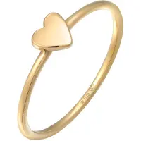 Elli Ringe - Ring Herz Liebe Verlobung 585 Gelbgold - Gr. 54 MM - in Gold - für Damen