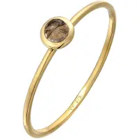 Elli Ringe - Ring Turmalin Solitär 375 Gelbgold - Gr. 52 MM - in Gelbgold - für Damen