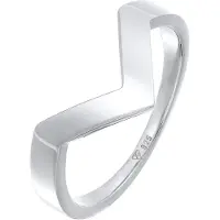 Elli Ring V-Form Basic 925 Silber Rhodiniert Elli Premium Silber