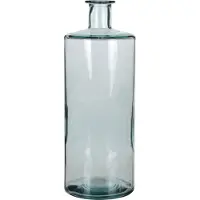 Mica Decorations Guan Flaschenvase - H40 x Ø15 cm - Recyceltes Glas - Transparent