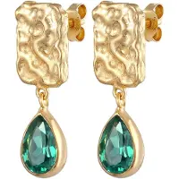 Elli Ohrringe Quarz Tropfen Organic Design 925 Silber Elli Premium Gold