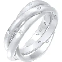 Elli Ring Wickelring Trio Basic Zirkonia 925 Silber Elli Premium Silber