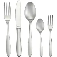 Roesle CULTURE Besteck Set 60 teilig matt Essbesteckset für 12 Personen aus Edelstahl