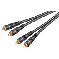Pro Stereo Verbindungskabel 2x Cinch, zweifach geschirmt