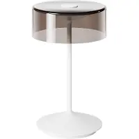Sigor Akku-Glasleuchte Numotion 265mm schneeweiß Tischleuchte 2,2W FlexMood 2200K/2700K IP54 Ra85 dimmbar