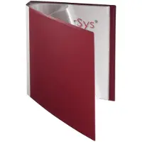 FolderSys Sichtbuch DIN A4, 40 Hüllen bordeaux