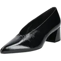 Högl Damen Pumps schwarz Leder in Knautschlack Größe: 41/2