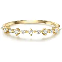 Glanzstücke Ring - Sterling Silber Ring Zirkonia - Gr. 50 - in Gold - für Damen