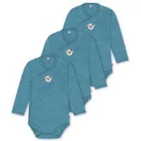 Normani Outdoor Sports 3er Pack Merino Baby-Body in Blau | Gr.: 86