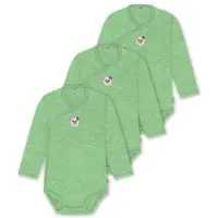 Normani Outdoor Sports 3er Pack Merino Baby-Body in Grün | Gr.: 50