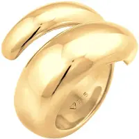 Nenalina Ring Wickelring Glänzend Modern Statement 925 Silber Nenalina Gold