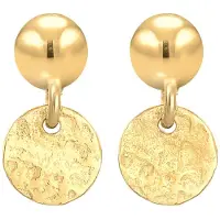 Elli Ohrringe Stecker Kugel Plättchen Antique 375 Gelbgold Elli Premium Gold