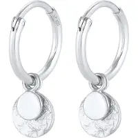 Elli Ohrringe Creolen Ohrhänger Plättchen Vintage Silber 925 Elli Silber