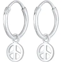 Elli Ohrringe Creolen Peace Boho Symbol 925 Silber Elli Silber