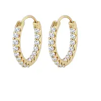 Elli Ohrringe Creolen Hänger Topas Edelstein Edel 375 Gelbgold Elli Premium Gold