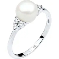 Elli Ring Üßwasserzuchtperle Zirkonia 925Er Silber Elli Premium Silber