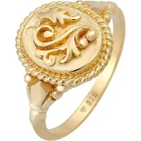 Elli Ring Vintage Ornament Design 925 Sterling Silber Elli Gold