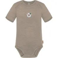 Normani Outdoor Sports Baby Merino Body Kurzarm Tauranga in Beige | Gr.: 80