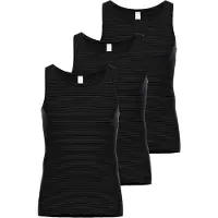 Ammann Herren Unterhemd 3er Pack - Jeans, Verlängerter Rücken, Baumwollmischung Anthrazit / 2XL