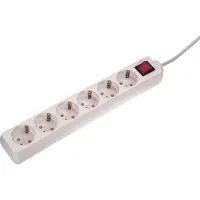 As Schwabe as-Schwabe 6-fach Steckdosenleiste Schalter 230V 16A 1,4m Mehrfachsteckdose IP20