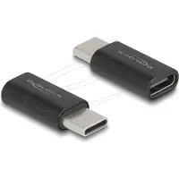 DeLOCK Adapter SuperSpeed USB 10 Gbps (USB 3.2 Gen 2) USB Type-C Stecker zu Buchse Portschoner schwarz, Montageadapter, Kunststoff, Freistehend, Schwarz, Männlich, Weiblich
