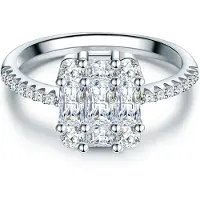 Trilani Ring - Sterling Silber Ring Zirkonia - Gr. 52 - in Silber - für Damen