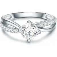 Trilani Ring - Sterling Silber Ring Zirkonia - Gr. 50 - in Silber - für Damen