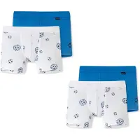 Schiesser Boxer Allday Basic in weiß/blau | Gr.: 128
