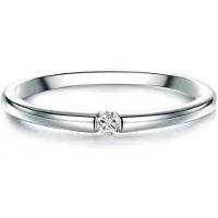 Trilani Ring - Sterling Silber Ring Diamant - Gr. 52 - in Silber - für Damen