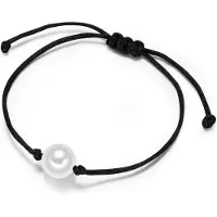 Yokoamii Armband Muschelkernperle in schwarz | Gr.: onesize