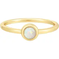 Glanzstücke Ring aus Sterling Silber mit Opal (synth.) in gelbgold | Gr.: 60