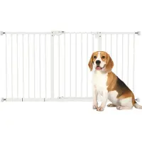PawHut Hunde Türschutzgitter Weiß 74-80L x 2B x 77H cm | Gr.: L/XL