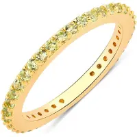 Rafaela Donata Ring aus Sterling Silber mit Peridot in gelbgold | Gr.: 60