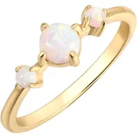 Rafaela Donata Ring aus Sterling Silber mit Opal (synth.) in gelbgold | Gr.: 52