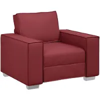 vidaXL Sofa-Sessel Weinrot 100 cm Kunstleder