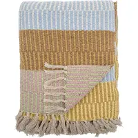 Creative Collection - Isnel Decke aus Recycelter Baumwolle 160x130 cm - Gelb