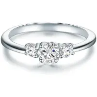 Trilani Ring aus Sterling Silber mit Zirkonia in silber | Gr.: 56