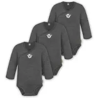 Normani Outdoor Sports 3x Baby Merino Wickelbody in Anthrazit | Gr.: 68