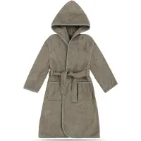 Normani Kinder Bademantel aus Bio-Baumwolle Ljubljana in Beige | Gr.: 98/104