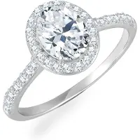 Trilani Ring - Sterling Silber Ring Zirkonia - Gr. 50 - in Silber - für Damen