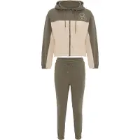 Tom Barron Trainingsanzug Freizeit Trainingsanzug Reißverschluss in khaki | Gr.: S