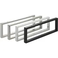 Sotech 2 x Waschtischkonsole WK450 Rechteckig 450 x 150 mm Stahl Schwarz Matt