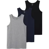 TWO SOON 3er-Pack Tanktop in Black | Gr.: 134/140