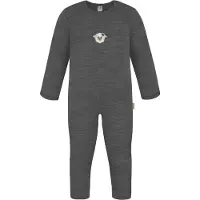 Normani Outdoor Sports Baby Merino Strampler Waverly in Anthrazit | Gr.: 80