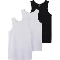 TWO SOON 3er-Pack Tanktop in Bright White | Gr.: 122/128