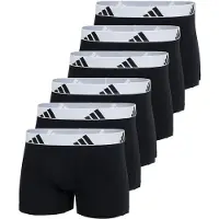 Adidas Herren Boxershorts, 6er Pack - Trunks, Active Flex Cotton, Logo, einfarbig